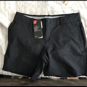 women’s under armour black golf shorts